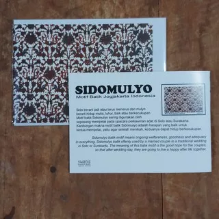 BATIK GREETING CARD - KARTU UCAPAN BATIK MOTIF SIDOMULYO