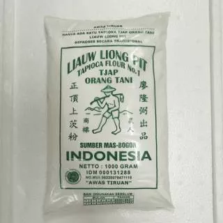 Tepung Tapioka/ Sagu Tani cap Orang Tani Liauw Liong Pit/ Sumber Mas 1kg