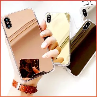 iPhone Mirror Rose Gold Silver Soft Case Casing for Apple iPhone X 6 6s 7 7s 8 8s 11 Pro Max Cermin