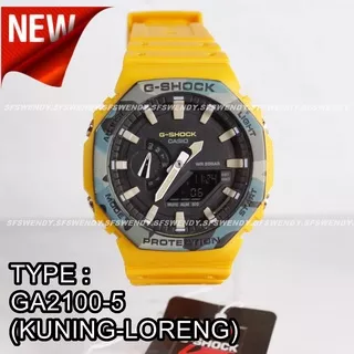 CUCI GUDANG !!! G Shock GA-2100 Hitam kuning loreng hijau army jam tangan digital pria & anak anti air sporty