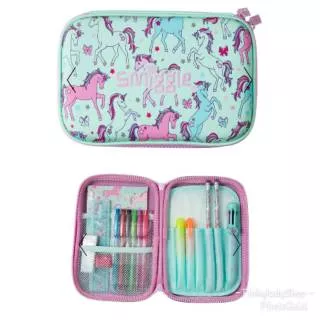 Smiggle Double HardTop Unicorn Pencil Case + Stationary