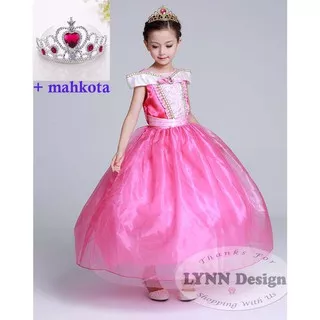 Baju Dress gaun pesta  Kostum Princess Aurora Pink_Lynn Design