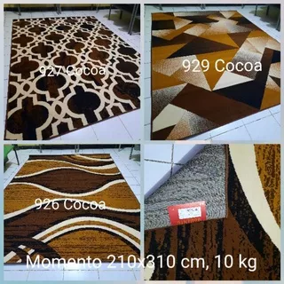 Karpet Permadani Momento Moderno Jumbo 210x310 cm Coklat Cream Gold