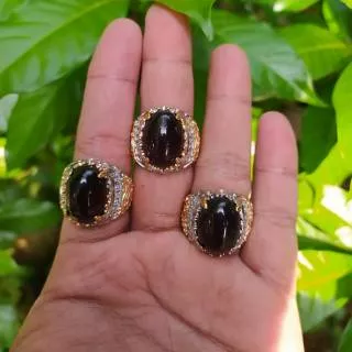 Cincin batu akik Kecubung wulung  (S)