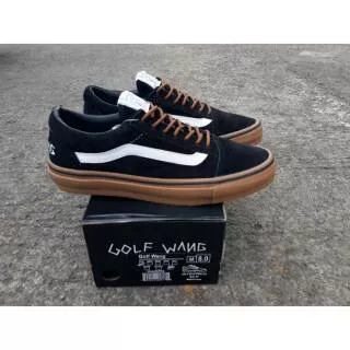 Sepatu vans oldskool old skool golf wang black gum original premium import