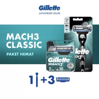 Gillette Mach 3 Razor/Refill Isi 2s/Pisau Cukur Kumis