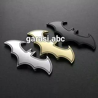 Stiker Emblem Badge Batman Timbul 3D Sticker Tulisan Logo Krom Chrome Kelelawar Metal Hitam Emas Body Bodi Fender Mobil Sepeda Motor 3 D Dimensi