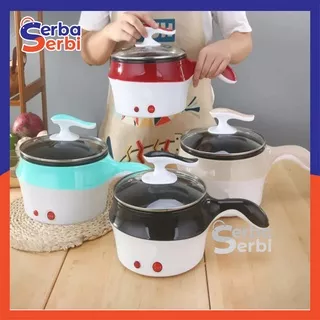 SerbaSerbiGrosir - Panci Listrik Elektrik Serbaguna Steamer Tutup Kaca Electric Pan Pot Masak Rice Cooker