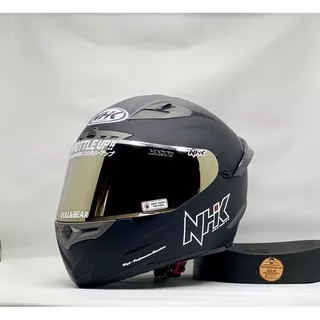 [PAKET GANTENG] NHK HELM RX9 SOLID BLACK DOFF - IRIDIUM VISOR - SPOILER