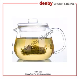 Glass Tea Pot / Teko Teh Kopi Kaca 500ml VTP-500A