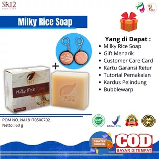 SABUN WAJAH MILKY RICE SOAP SABUN  PENCERAH WAJAH BPOM/SABUN WAJAH KULIT KOMBINASI MENCEGAH JERAWAT FLEK HITAM KUSAM KULIT BERMINYAK/MENGANGKAT SEL LULIT MATI/MENGECILKAN PORI MEMBERSIHKAN KOTORAN MENGHALUSKAN KULIT