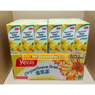 1 DUS | TEH KEMBANG YEOS KOTAK ISI 24 PCS @ 250ml | YEOS CHRYSANTHEMUM DRINK | TEH KRISAN | YEO`S