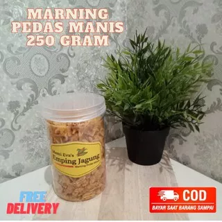 MARNING JAGUNG GEPENG 250 GRAM SNACK CEMILAN CORN FLAKES PEDAS MANIS RENYAH, GURIH & HALAL