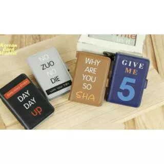 Hf285 korean card wallet dompet mini tempat kartu nama ATM kartu kredit muat 20 kartu