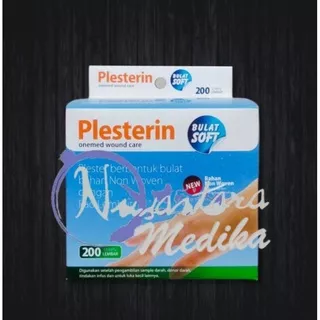 Plesterin Bulat Soft Original Transparan Anti Air / Plester Non Woven Bulat Lembut isi 200 Pad