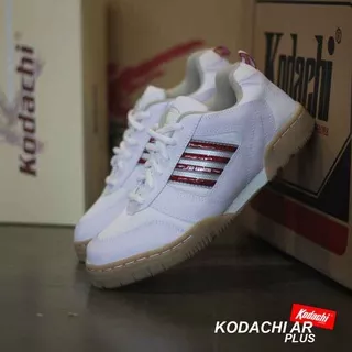 Sepatu Kodachi AR PLUS Putih Merah- Kodachi ARO Plus Karet Mentah Sepatu Badminton