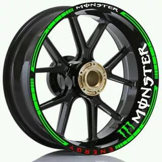 Stiker velg custom monster energi universal ring sticker lis whell rim