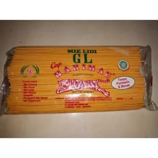 Mie Lidi / Mie Aceh / Mie Gomak / Mie Kuning Putih GL Cap Harimau Berkualitas 500g dan 1kg