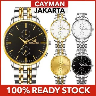 ? Cayman ? Orlando 5 Warna Jam Tangan Pria Korea Quartz Stainless Steel Men Women Watch SW151