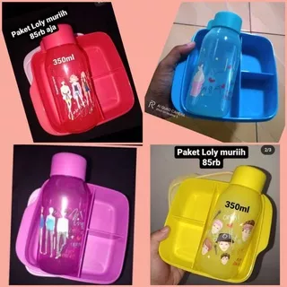 Tupperware Paket Tempat Makan loly dan botol loly