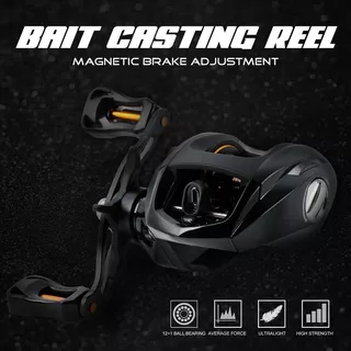 12 + 1 BB Baitcasting Fishing Reel Black Fishing Reel Gear Casting