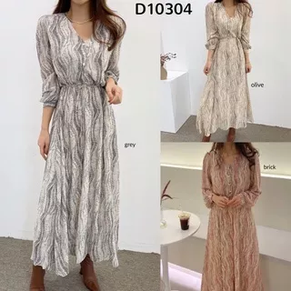 [FG] Elly Vintage Chiffon Long Dress D10304