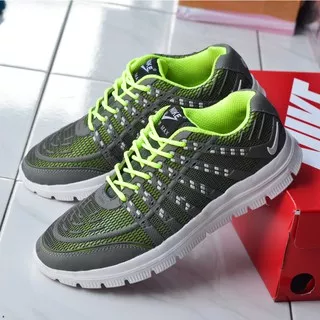 SEPATU SPORT NIKE AIRMAX 3D SKIN HITAM STABILO ABU ABU / PRIA WANITA / MADE IN VIETNAM