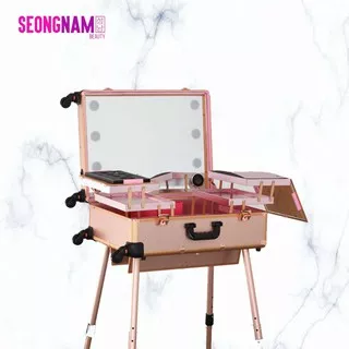 Seongnam Koper Makeup Troli touchscreen makeup case speaker & bluetooth in medium size - Rose Gold