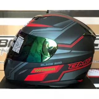 HELM BMC BLADE 200 #9 Black Doff Red/BMC BLADE Fullface/BMC 200 Black Mat Red