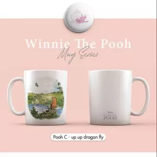 Mug Ceramic Pooh Classic Up Up Dragon Fly (Winnie the Pooh)