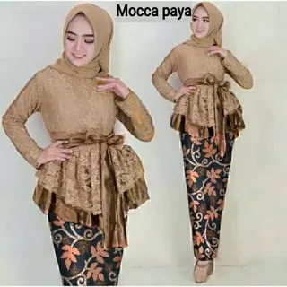 SETELAN KINANTI KEBAYA BATIK BROKAT BAHAN TEBAL ADEM  MURAH