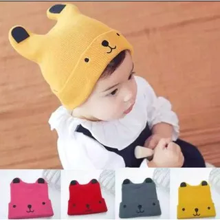 TOPI RAJUTAN BAYI LAKI LAKI DAN PEREMPUAN MOTIF KUMIS KUCING/TOPI MODEL TERBARU TERLARIS ( COD )