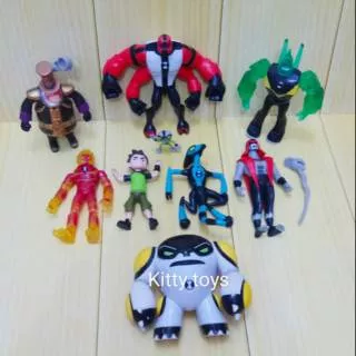 MAINAN HIASAN CAKE FIGURE BEN 10 SUPER BEAST SET MAINAN ACTION FIGURE