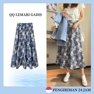 Rok Batik Payung Rok Panjang Chiffon/rok Span Panjang Skirt Korea Rok Payung