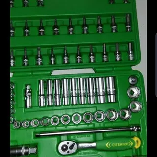 Tekiro kunci sock set 58pcs (6-24mm) box plastik 3/8 DR/socket set