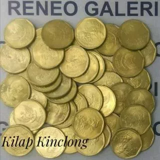 100 Rupiah 1996,1998 karapan sapi kuning uang koin kuno kinclong kerapan logam jadul lawas lama