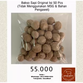 Bakso Sapi Original (Isi 50 Pcs)