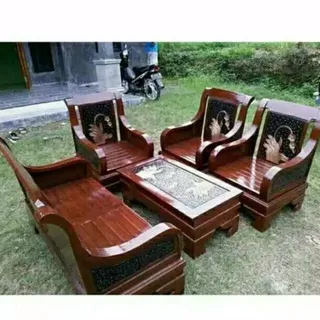 kursi tamu semut kayu jati / kursi tamu minimalis kayu jati / furniture Jepara