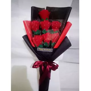 Buket Bunga Artificial - Buket Boneka Stitch Kado Wisuda/Valentine/Anniversary/Ulang Tahun