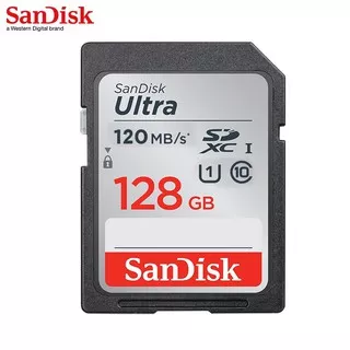 SANDISK ULTRA SD CARD 128 GB MEMORI KAMERA SDXC 120Mbps SDCARD MEMORY CAMERA 128GB ORIGINAL