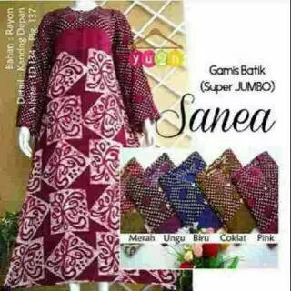 Gamis Batik ( Super Jumbo ) Sanea