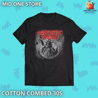 KAOS BAND AGNOSTIC FRONT 2 COMBED 30S | SIZE LOKAL | KAOS MUSIK DISTRO