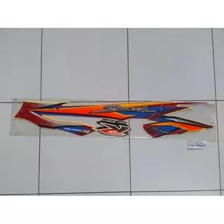 Striping Sticker Lis Suzuki Smash 110 2003 2004 Merah