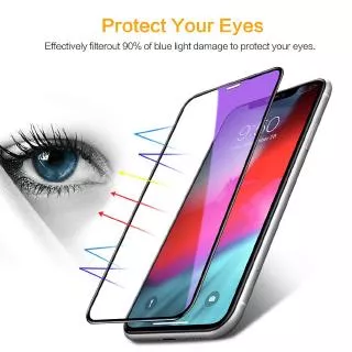 iPhone Xs Max XR X 8 7 6  6s Plus 11 Pro Max 12 Pro Max Anti Blue Ray 3D Screen Protector 9H Tempered Glass
