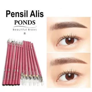 Pensil Alis Serut Warna Hitam Merk POND`S - Drawing Eyebrow Waterproof Protective - PENSIL ALIS PONDS