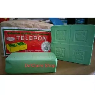 Sabun Cuci Batang (Sabun Batang / sabun batangan) Hijau cap Telepon / merk Telepon 190gr