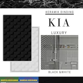 Keramik Dinding Motif KIA-HD 25X40 LUXURY BLACK & WIHTE G1