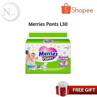 Merries Pants Good Skin L-30 / Pampers Merries Baby Pants Standart L 30 Termurah