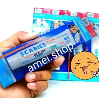 SCABIES CREAM Kucing Termurah|Obat Kulit Hewan| Salep Jamur/Salep Cream 15gr. |Scabies Raid All