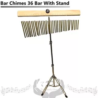 Bar Chimes 36 Gold With Stand Perkusi Drum